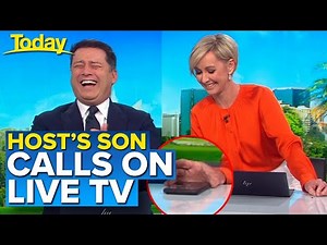 Host's 11-year-old calls on live TV | Today Show Australia