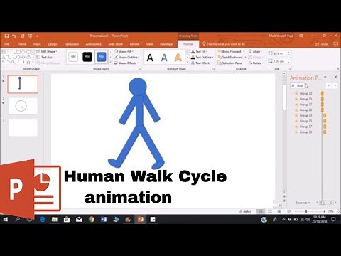 How to Animate the Human walk Cycle in PowerPoint