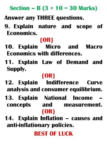 Fundamentals of Economics Model Question Paper | Semester 4 | 100% Success Guide