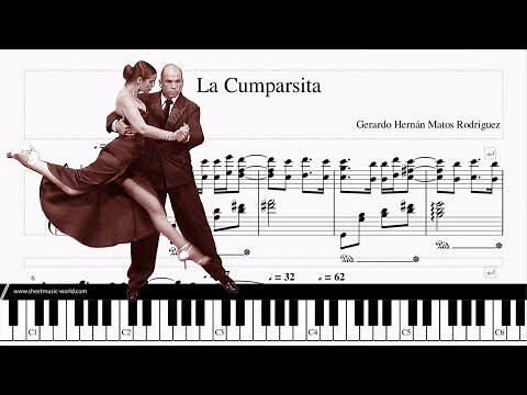 La Cumparsita Tango - Gerardo Hernán Matos Rodríguez - (Sheets La Cumparsita + Piano Tutorial)