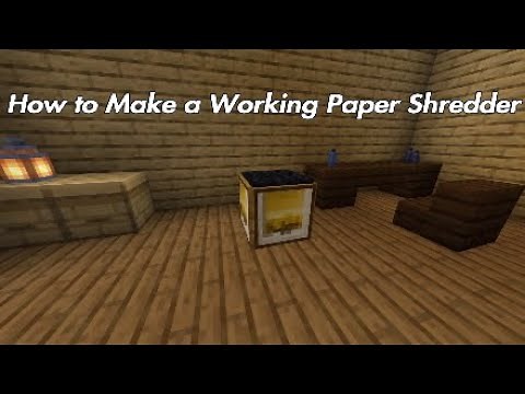 How to Make a Working Paper Shredder (Minecraft)