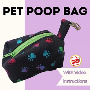 Dog Poop Bag Holder Pdf/projector Sewing Pattern – Leash Accessory Video Tutorial - Etsy