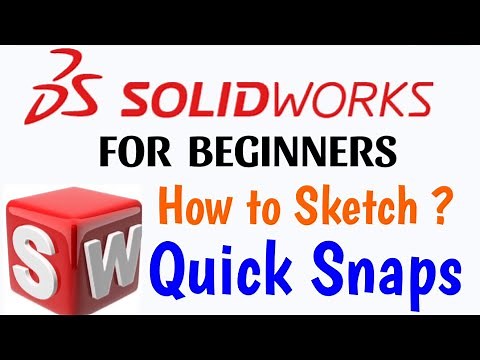 How to sketch in solidworks ? Quick snaps , point , centerpoint ,midpoint , quadrant , Intersection