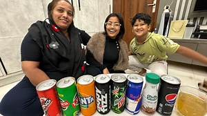 Guess the soft drink challenge😊riya & chinu #nikkuvlogz #challenge #vlog | Nikku Vlogz