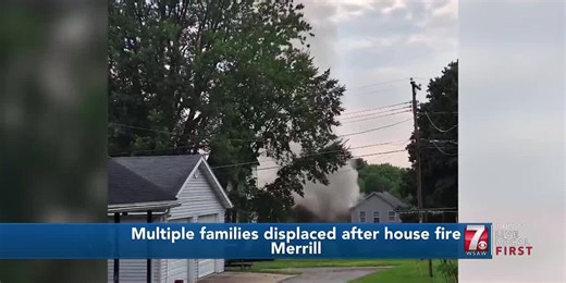 Multiple families displaced after house fire