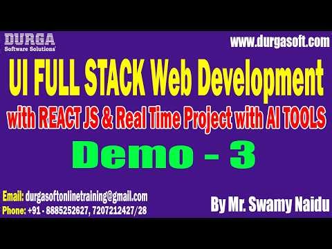 UI FULL STACK Web Development tutorial || Demo - 3 || by Mr. Swamy Naidu On 11-07-2026 @7:30PM (IST)