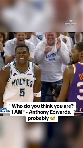 Kevin Durant couldn't help but smile while Ant was talking trash 😄 (via @Timberwolves)#KevinDurant #nba #nbaplayoffs #anthonyedwards | Yahoo Sports