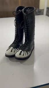 Wrestling Long Boots, Handmade, 100% Original Leather, White Fire Style, Customizable Colors - Etsy