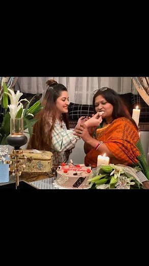 Warm Birthday Celebration Between Friends