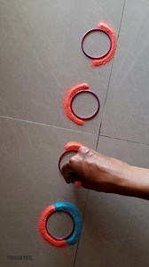 Border rangoli pattern using bangles! #creative #rangoli #ideas #relaxing #rangoliart #festivities #kolam #rangolidesigns | Blissful Stuff by Poonam