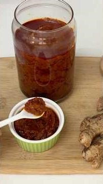 Inji thokku. Salt clip is missing.Add salt while grinding ginger #thokku #injithokku