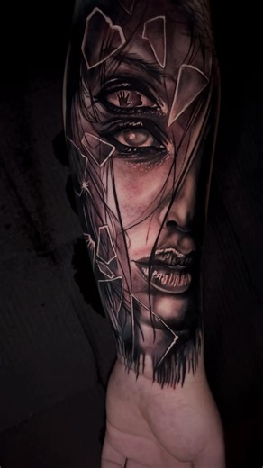 25K views · 541 reactions | Black & grey female portrait, completed in a one-day session on the forearm. Realism, depth, and contrast with a subtle dark aesthetic. #blackandgreytattoo #realismtattoo #tattooportrait #onedaysession #forearmtattoo | Karolina Czekaj Art | Facebook