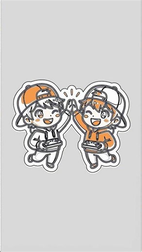 Easy Chibi Gamers High-Five! Step-by-Step Drawing