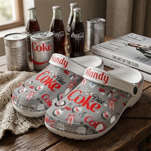 Diet Coke Lover Custom Name Clogs, Personalized Soda Lover Crocs, Funny Coke Gift, Cherry Coke Aesthetic Shoes, Cute Casual Slip On - Etsy