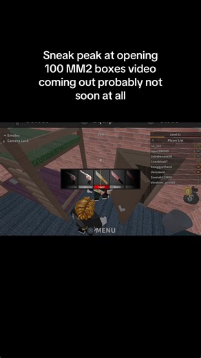 Sneak peak MM2 box opening video | #Roblox