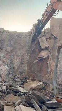 HILL DESTRUCTION🚀🌋💥 How to Break a Hill with an Excavator Machine! #excavators #stonemachinery