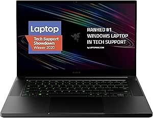 Razer Blade 15 Base Gaming Laptop 2020: Intel Core i7-10750H 6-Core, NVIDIA GeForce RTX 2070 Max-Q, 15.6" 4K OLED, 16GB RAM, 512GB SSD, CNC Aluminum, Chroma RGB, Thunderbolt 3, Creator Ready, Black