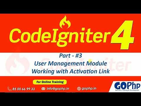 #32 Account Activation Link Process | CodeIgniter 4 Tutorials