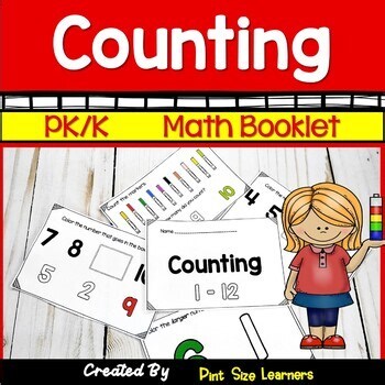 Counting to 10 Daily Kindergarten Math Journal  Numbers 1-12