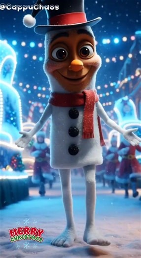 Frosty the Snowman Walking in a Snow Parade ⛄❄️ #shorts #brainrot #snow #christmas