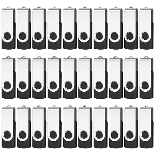 AreTop USB 2.0 Flash Drive 2GB, Pack of 100 Thumb Drives Bulk Memory Sticks, Portable Keychain Jump Drive Mult
