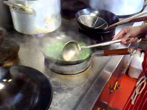 cooking kai lan