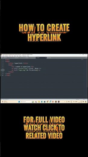 How to create Hyperlink in HTML