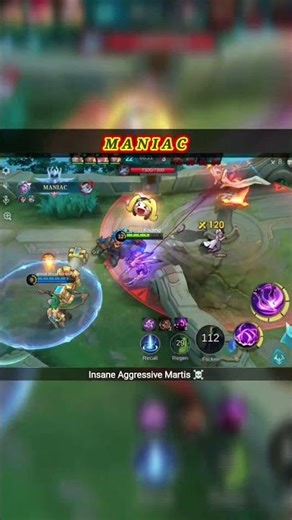 Insane Aggressive Martis ☠️ #martis #mobilelegends #shorts