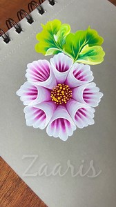 813K views · 17K reactions | PINK Onestroke floral design, painting using acrylic paints ✨❣️﫶 #pink #floraldesign #Painting #Wow #designs #floralart #reelsviralシ #pinkflower | Zaaris | Facebook