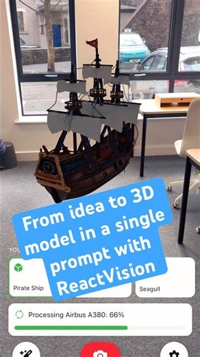 Create 3D models with just a prompt or an image with ReactVision #ar #ai #creativeai #aitools #vr