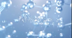 Decoquinate, rotating 3D model of quinolone coccidiostat, seamless looped video, molecular structure with selective focus