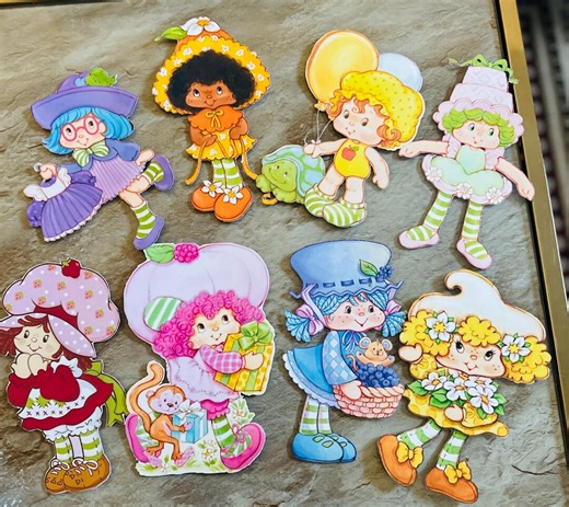 Strawberry Shortcake & Gang Large Vinyl Stickers - Etsy