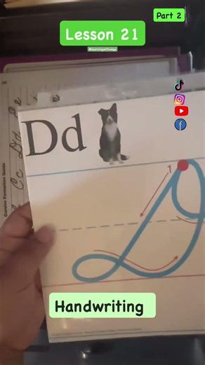 Handwriting time for Lesson 21 ✨ #learningwithvega #homeschoolingfun