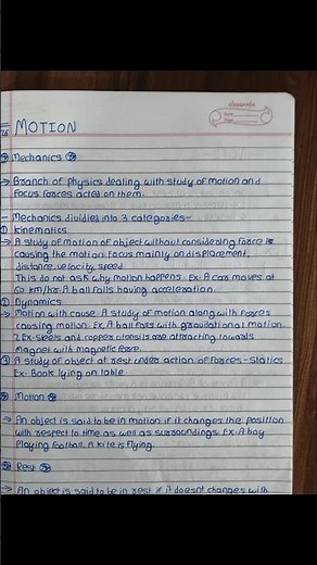 Class 9th motion notes 👆(PART 2) #cbse #motion #physics