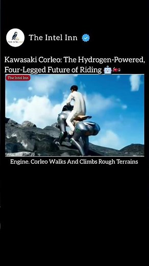 Kawasaki Corleo: The Hydrogen-Powered, Four-Legged Future of Riding🤖🏍 #RobotBike #HydrogenPower