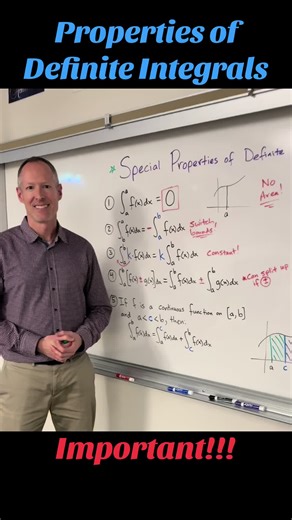 Special properties of definite integrals needed for AP Calculus! #fyp #apcalc #calculus #integration #mathteacher