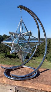 5K views · 244 reactions | Asaf talking about the geometry of this beautiful "Gemma" sculpture. #sacredgeometryart #sacredgeometry | Zakay Glass Creations - Geometric Pendant Lights and Sculptures | Facebook