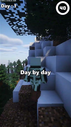 Day 1 of walking 2000 blocks everyday until I reach the world border #minecraft #shorts #gaming