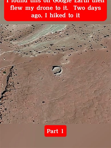 I found this on Google Earth then flew my drone to it. Two days ago, I hiked to it-Part 1#googleearth #exploring #hiking #ancient #ancienthistory #thetrekplanner #fyp #foryoupage❤️❤️