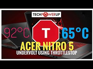 Acer Nitro 5|i5 9th GTX 1650 | Undervolt using Throttlestop