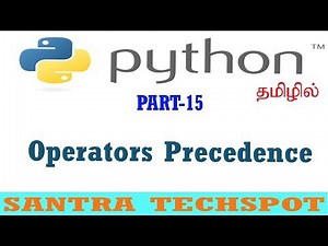 #15 | Operator Precedence in Python # python tutorials in tamil