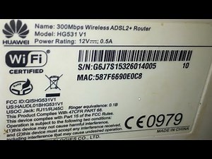 اعدادات راوتر او مودم الاتصالات المصرية تى داتا (هواوى)|Configuration Tedata Router Huawei_HG531 V1