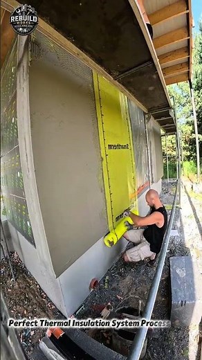 Professional Exterior Wall Insulation Installation 🏠🛠️ #Construction #HomeImprovement #Insulation