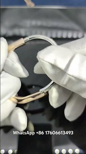 Custom Made Tiffany Lock Bangle Bracelet 18K White And Rose Gold