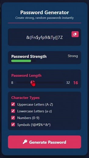 Random Password Generator In JavaScript