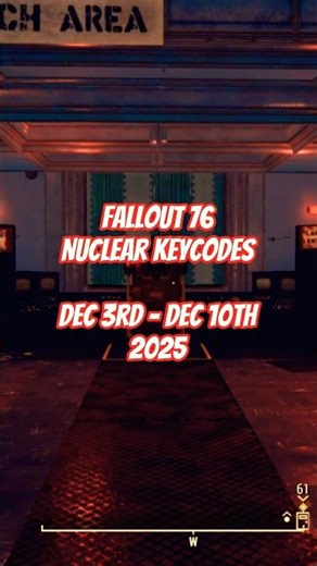 What are The Nuclear Keycodes This Week In Fallout 76? Dec 3rd - Dec 10th