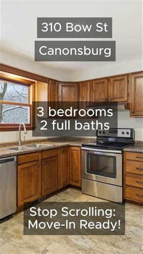 MOVE-IN READY Canonsburg Home Tour! 310 Bow Street | Renovated Split-Level, Walk to Town