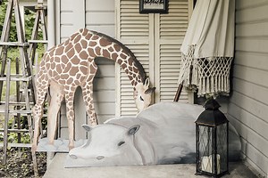 How to DIY Life Size Party Animals That Stand Alone - She Holds Dearly