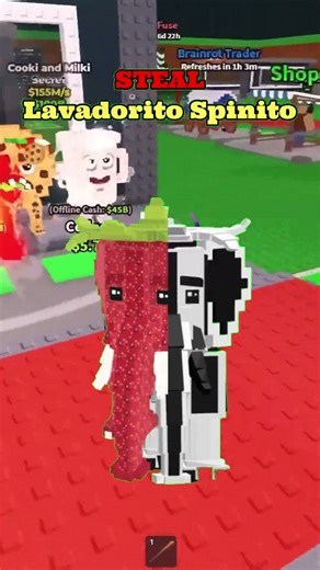 i got lavadorito spinito in new update in steal a brainrot admin abuse! #stealabrainot #roblox