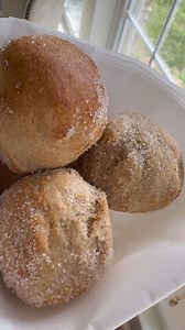 Got an overripe banana laying around? Whip up some delicious donut magic with just 2 ingredients 🍌🍩✨ #DoleBananaVersary #Dole125 Ingredients: •½ cup mashed banana, about 1 banana •1 cup self rising flour Directions: 1. Mix ¾ cup of flour and mashed banana in mixing bowl with paddle attachment. Add remaining flour until dough forms a ball. 2. Shape into 8 equal balls, and spray lightly with oil. 3. Bake in air fryer at 350F for 7 minutes. 4. Roll in cinnamon sugar if desired. | Dole